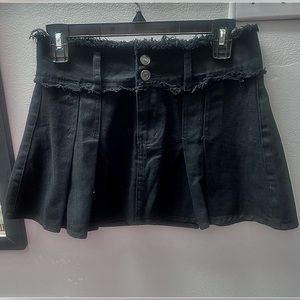 super cute black jean flare mini skirt from forever 21 never worn